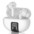 M10 Écouteurs de traduction multilingue sans fil Bluetooth Smart Voice Translator Headset - Blanc