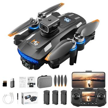 Drone pliable sans balais M6 avec double caméra et évitement d\'obstacles - Noir