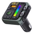 Adaptateur Bluetooth pour voiture MT04, transmetteur FM, lecteur MP3 de musique HiFi, type-c + chargeur de voiture USB