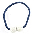 Magnetic Braided Ball Buckle Drapery - Dark Blue