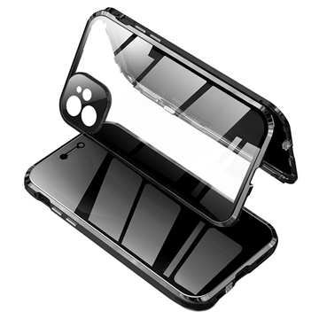 Coque Magnétique iPhone 11 avec Verre Trempé de Confidentialité - Noire