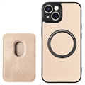 Coque iPhone 15 avec Porte-Cartes - Fibre de Carbone - Kaki