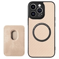 Coque iPhone 15 Pro avec Porte-Cartes - Fibre de Carbone - Kaki