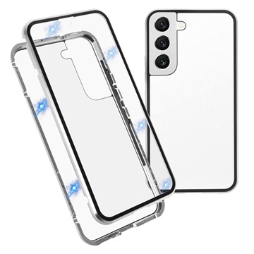 Coque Magnétique Samsung Galaxy S22 5G avec Verre Trempé - Argenté