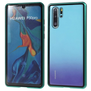 Coque Magnétique Huawei P30 Pro avec Verre Trempé - Verte