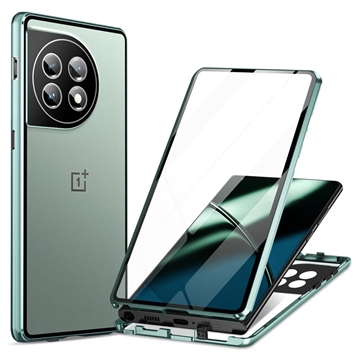 Coque Magnétique OnePlus 11 avec Verre Trempé - Vert Foncé