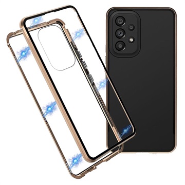 Coque Magnétique Samsung Galaxy A53 5G avec Verre Trempé - Doré