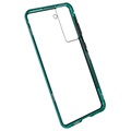 Coque Magnétique Samsung Galaxy S21 FE 5G avec Verre Trempé - Bleue