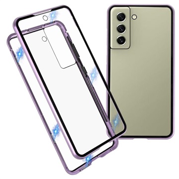 Coque Magnétique Samsung Galaxy S21 FE 5G avec Verre Trempé - Violete