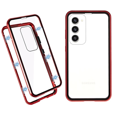 Coque Magnétique Samsung Galaxy S23 5G avec Verre Trempé - Rouge
