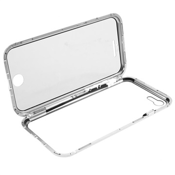 Coque Magnétique iPhone 7/8/SE (2020)/SE (2022) avec Verre Trempé - Argenté