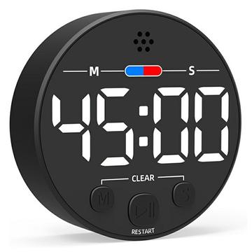 Compte à rebours magnétique à LED GL320 avec affichage numérique - Noir / Blanc