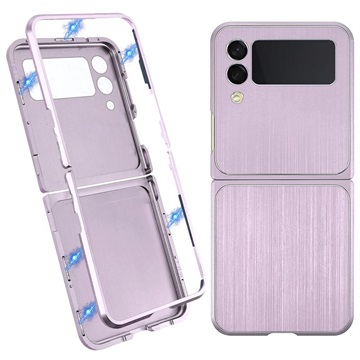 Coque Samsung Galaxy Z Flip3 5G en Métal Magnétique - Violette