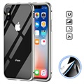 Coque Magnétique iPhone X avec Dos en Verre Trempé - Grise