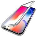 Coque Magnétique iPhone X avec Dos en Verre Trempé - Grise