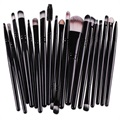 Set Cosmétique de Maquillage avec 20 Pinceaux Différents - Noir
