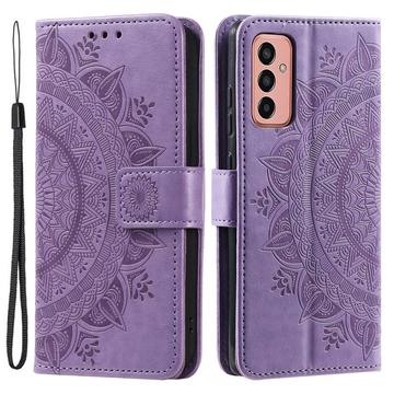 Étui Portefeuille Samsung Galaxy A14/A14 5G Mandala Série - Violet