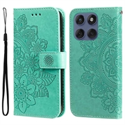 Étui Portefeuille Samsung Galaxy A55 Mandala Série - Vert