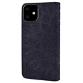 Étui Portefeuille iPhone 11 - Série Mandala - Noir