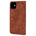 Étui Portefeuille iPhone 11 - Série Mandala - Marron