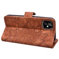Étui Portefeuille iPhone 11 - Série Mandala - Marron