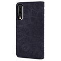 Étui Portefeuille Samsung Galaxy A50 Mandala Série - Noir