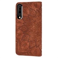 Étui Portefeuille Samsung Galaxy A50 Mandala Série - Marron