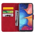 Étui Portefeuille Samsung Galaxy A50 Mandala Série - Rouge