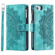 Étui Portefeuille iPhone 16e Mandala Série - Vert