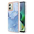 Coque Motorola Moto G54 en TPU Marble Pattern Galvanisé IMD