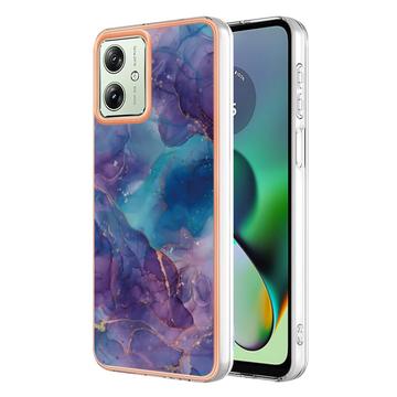 Coque Motorola Moto G54 en TPU Marble Pattern Galvanisé IMD