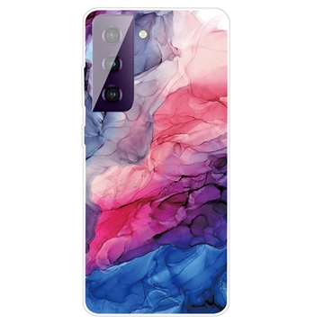 Coque Samsung Galaxy S21 FE 5G en TPU Marble Pattern Galvanisé IMD