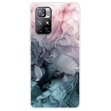 Coque Xiaomi Redmi Note 11 Pro/Note 11 Pro 5G en TPU Marble Pattern IMD - Gris / Rose