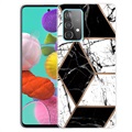 Coque en TPU Samsung Galaxy A32 (4G) Marble Pattern - Noire / Blanche