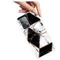 Coque en TPU Samsung Galaxy A32 (4G) Marble Pattern - Noire / Blanche
