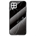 Coque Samsung Galaxy A22 4G en Verre Trempé Série Marble - Noire