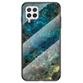 Coque Samsung Galaxy A22 4G en Verre Trempé Série Marble - Verte