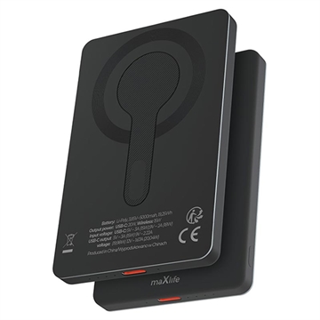 Banque d\'alimentation magnétique sans fil 10000mAh Maxlife MXPB-05 - 15W - Noir