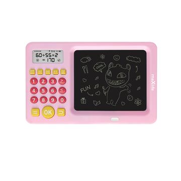 Maxlife MXWB-01 Tableau d\'écriture pour enfants avec calculatrice - Rose