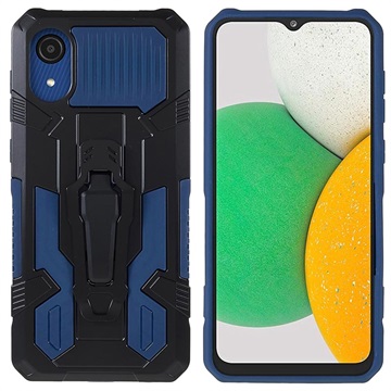 Coque Hybride Samsung Galaxy A03 Core MechWarrior Project - Bleue / Noire