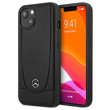 Coque iPhone 13 Mini en Cuir Mercedes-Benz Urban Line - Noire