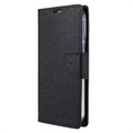 Étui Portefeuille iPhone 14 Pro Max Mercury Goospery Fancy Diary - Noir