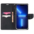 Étui Portefeuille iPhone 14 Pro Max Mercury Goospery Fancy Diary - Noir