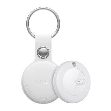 MiLi HD-P16 Traceur / Keyfinder Bluetooth pour iOS avec porte-clés en cuir - Blanc