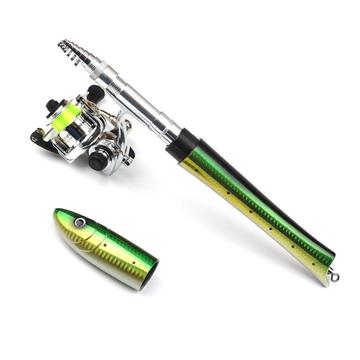 Mini canne à pêche avec moulinet et ligne - 1.4m