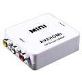 Mini Adaptateur RCA AV / HDMI Full HD 1080p - Blanc