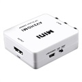 Mini Adaptateur RCA AV / HDMI Full HD 1080p - Blanc