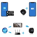 Mini Caméra de Sécurité Magnétique Full HD - WiFi, IP - Noir