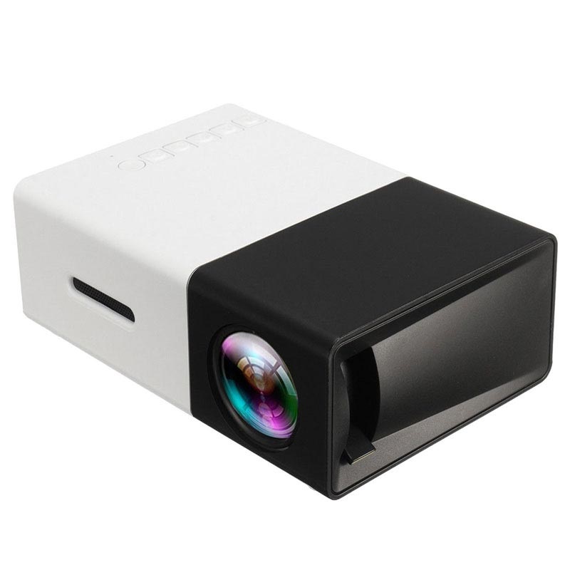 AV Projecteur De Cinéma Maison-Noir Vidéo Projecteur,LESHP Mini Projecteur Portable LED Full HD 3200LM Support 1080P Livré Avec Câble HDMI USB SD VGA