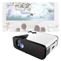 Mini Projecteur LED HD Portable avec Télécommande - 1080P - Blanc